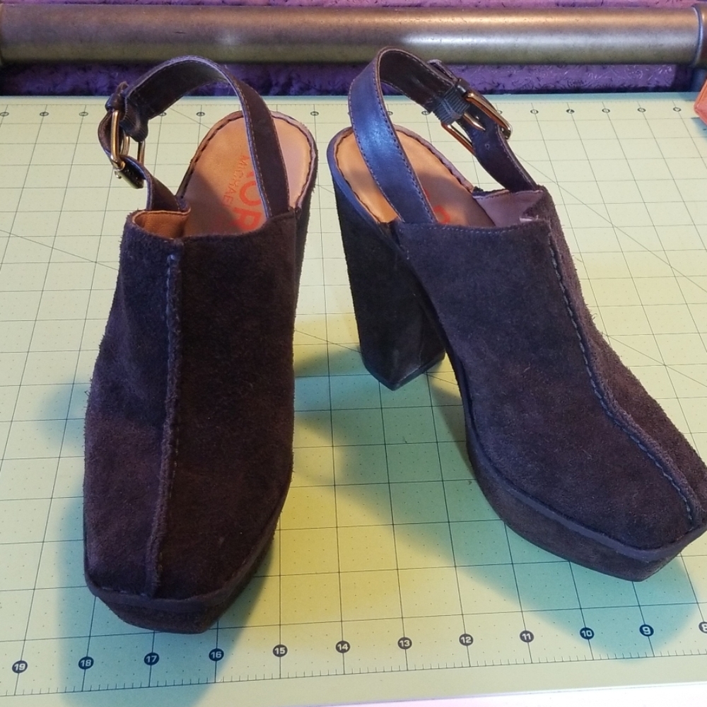 Michael Kors Brown Quincy Slingback Mules, 7.5M